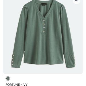 Fortune + Ivy Women's Sage Blouse